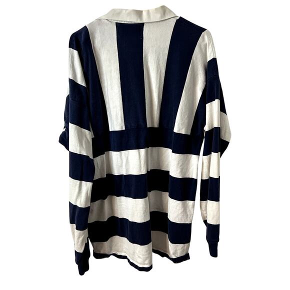 Columbia Sportswear Vintage Rugly Polo Mens Size XL Cotton Navy White Nautical - Picture 2 of 3